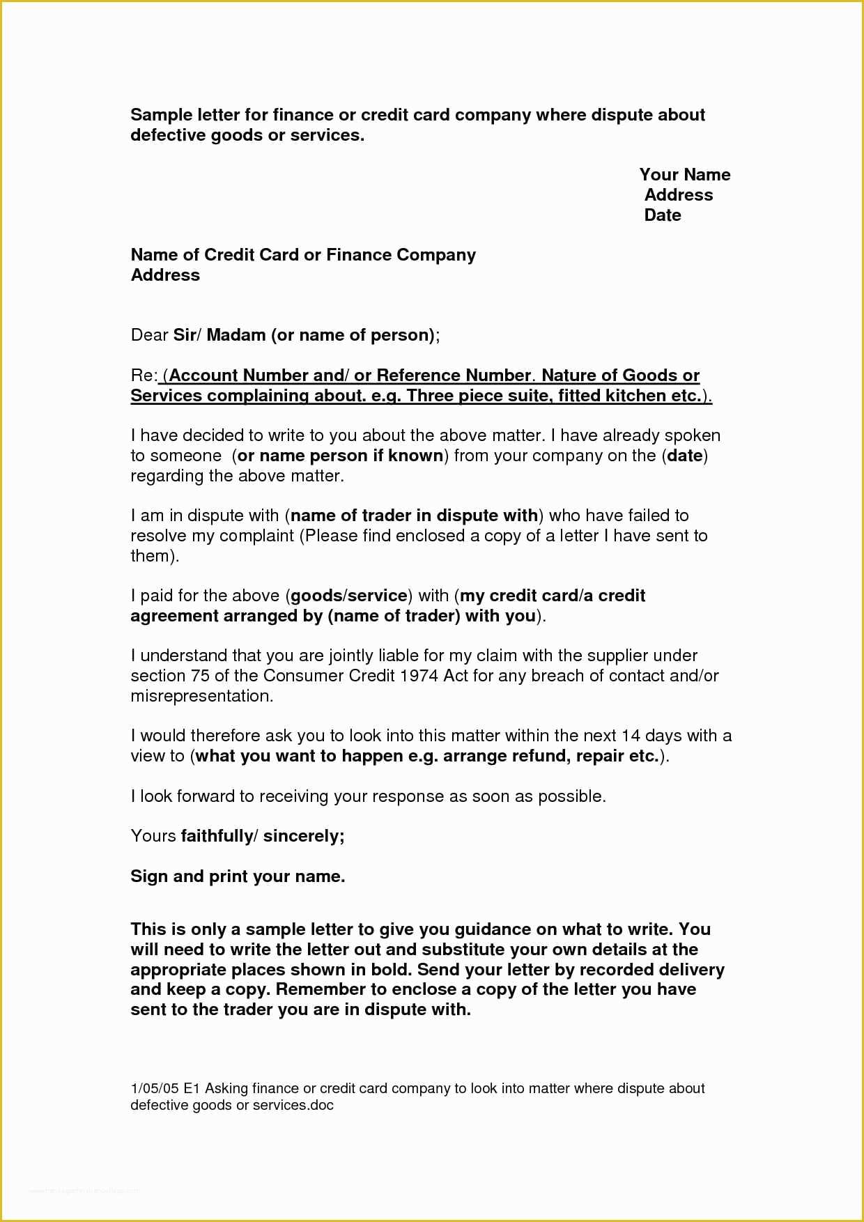 Free Section 609 Credit Dispute Letter Template Of 609 Dispute Letter to Credit Bureau Template Collection