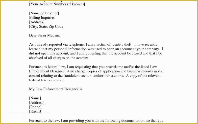 Free Section 609 Credit Dispute Letter Template Of Free Section 609 Credit Dispute Letter Template Eletter Co