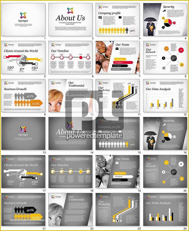 Free Security Company Profile Template Of Pany Profile Presentation Template for Powerpoint