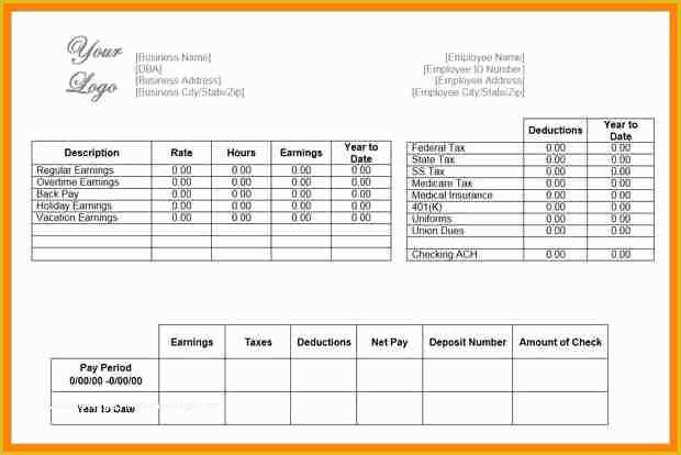 Free Self Employed Pay Stub Template Of 10 Self Employed Pay Stub Generator