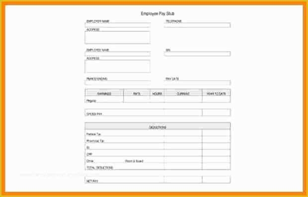 Free Self Employed Pay Stub Template Of 12 Free Self Employed Pay Stub Template