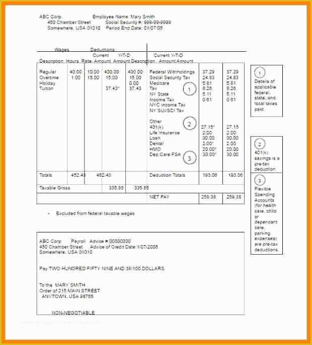 Free Self Employed Pay Stub Template Of 12 Free Self Employed Pay Stub Template