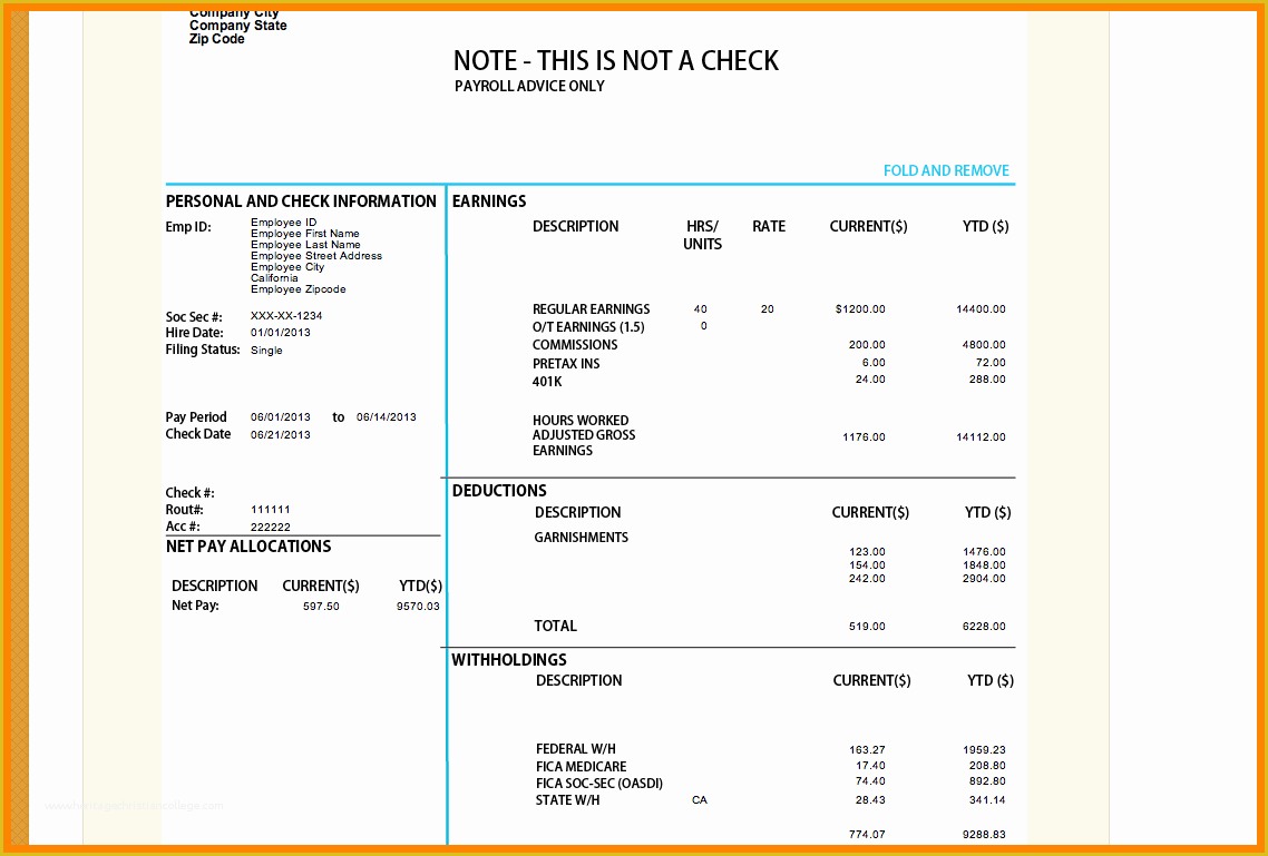 Free Self Employed Pay Stub Template Of 12 Free Self Employed Pay Stub Template