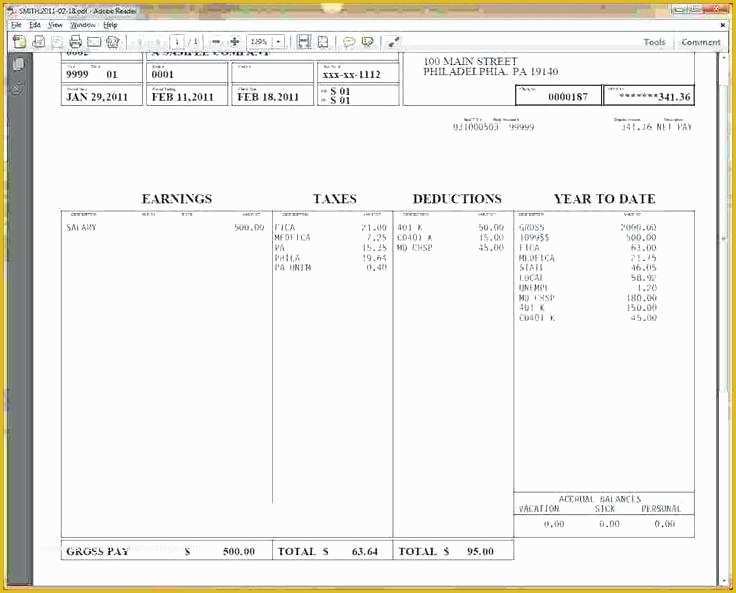 Free Self Employed Pay Stub Template Of 15 Pay Stub Self Employed