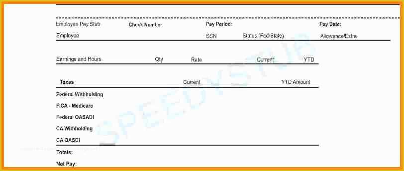 Free Self Employed Pay Stub Template Of 6 Self Employed Pay Stub Generator