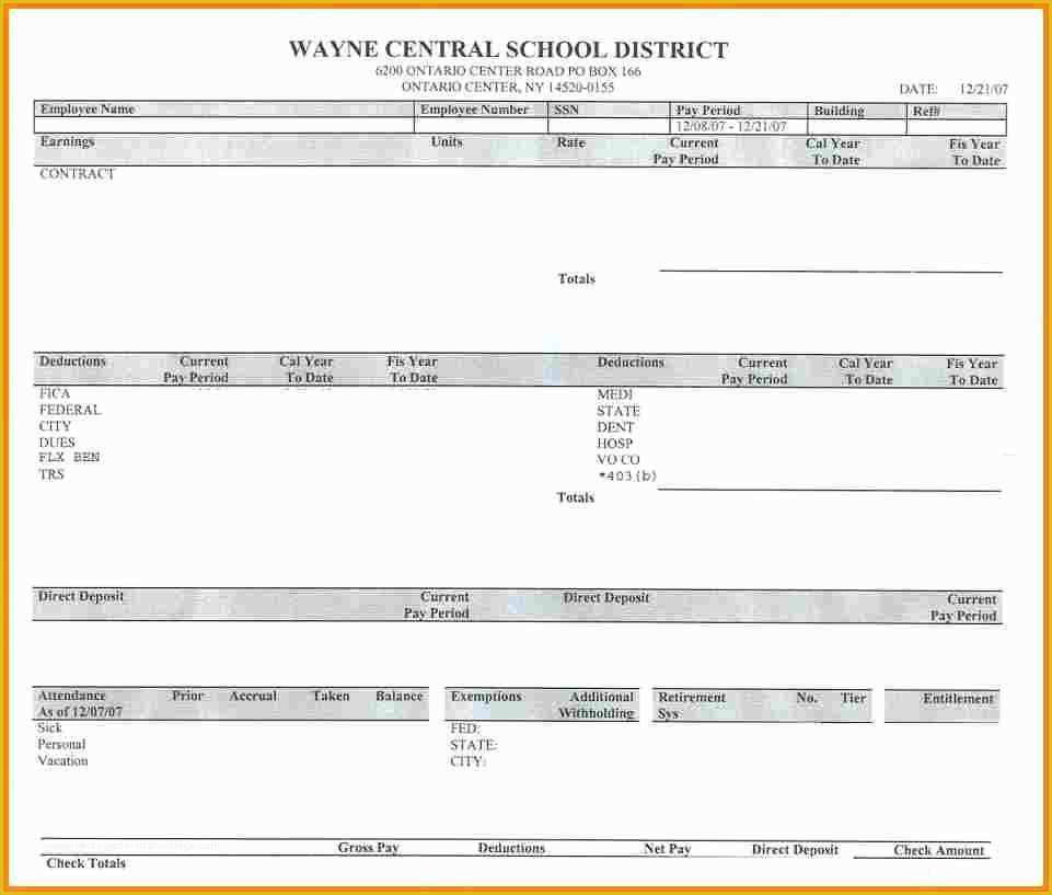 Free Self Employed Pay Stub Template Of 7 Adp Pay Stub Generator Free