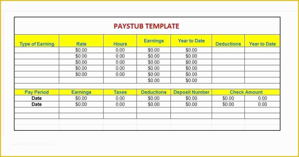 Free Self Employed Pay Stub Template Of 8 Self Employed Pay Stub Template