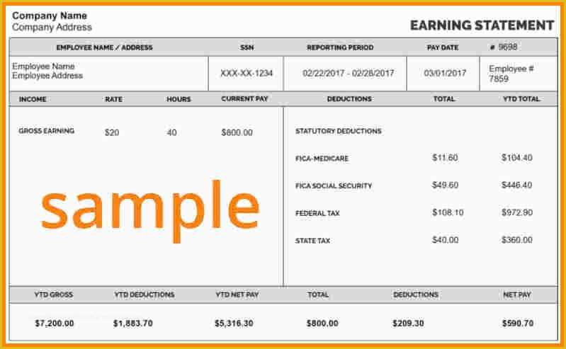 Free Self Employed Pay Stub Template Of 9 Free Paystub Generator for Self Employed