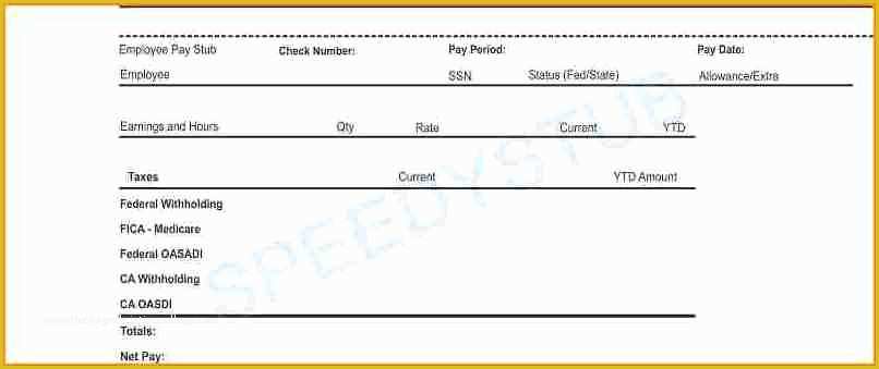 Free Self Employed Pay Stub Template Of 9 Self Employed Pay Stub Generator