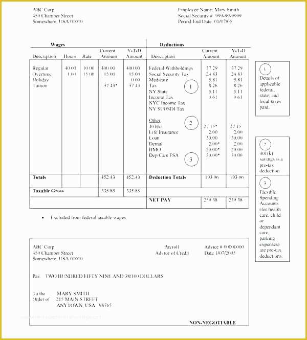 Free Self Employed Pay Stub Template Of Fice Pay Stub Template 7 Make Stubs Templates Free