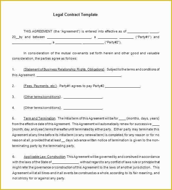 Free Service Agreement Template Australia Of Free Legal Agreement Template 9 Word Documents Download