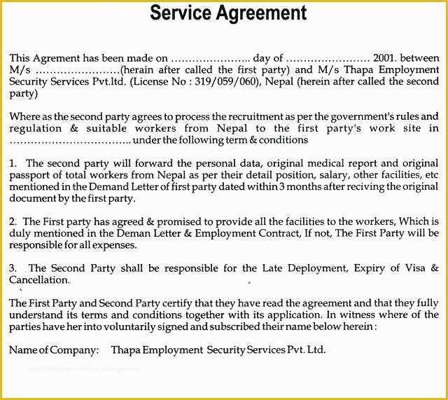 Free Service Agreement Template Australia Of General Service Agreement Template Free – Gradyjenkins