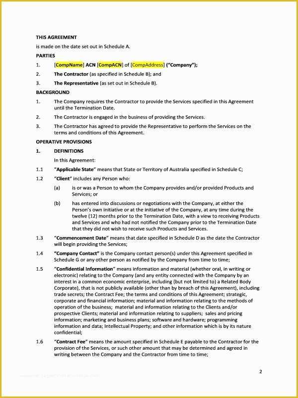 Free Service Agreement Template Australia Of Hr Advance