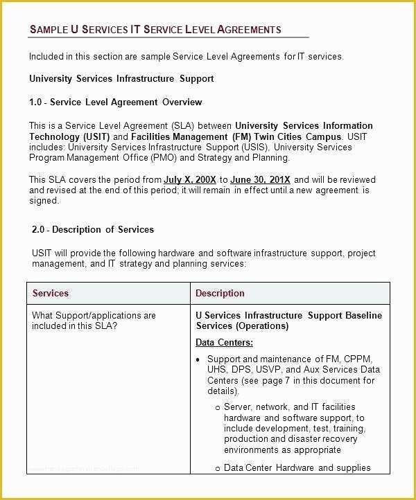 Free Service Agreement Template Australia Of Service Level Agreement Template Australia Example Doc