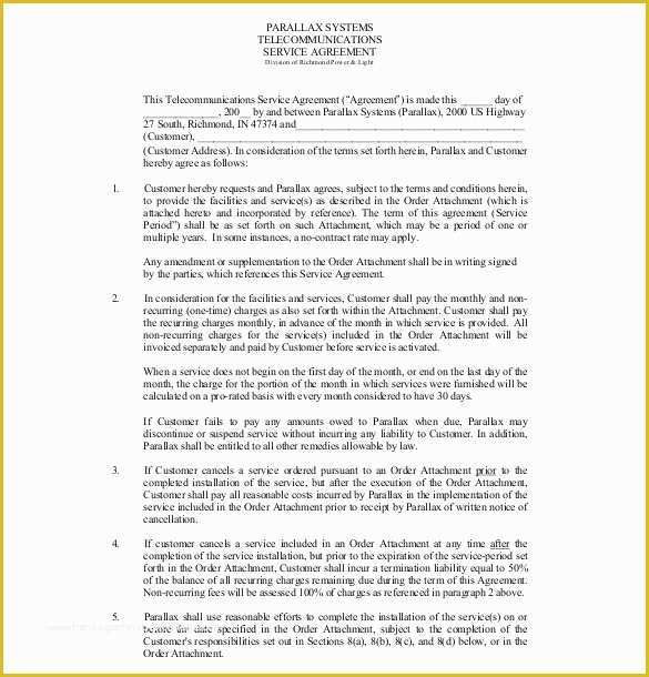 Free Service Contract Template Of 36 Service Agreement Templates Word Pdf