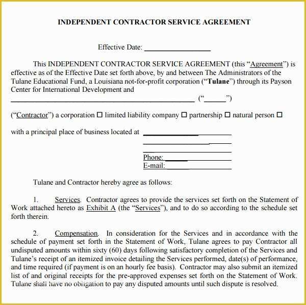 Free Service Contract Template Of Sample Service Agreement Template 17 Free Documents