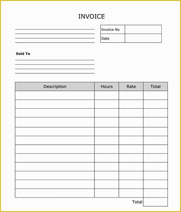 Free Service Invoice Template Download Of 34 Printable Service Invoice Templates