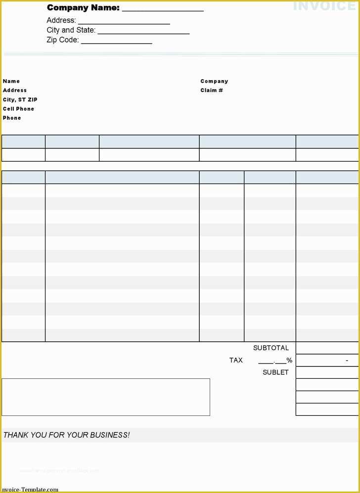 Free Service Invoice Template Download Of 6 Repair Invoice Templates Free Download