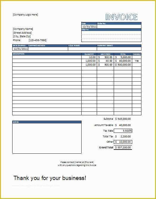 Free Service Invoice Template Download Of Construction Invoice Template Excel