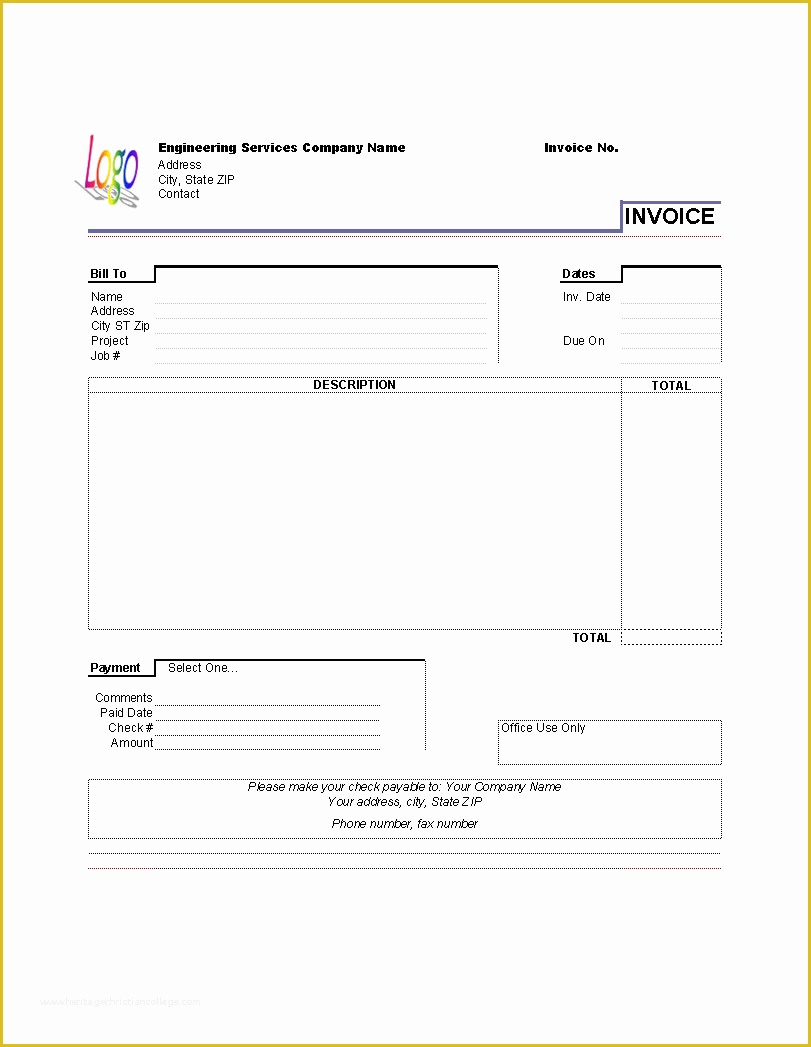 Free Service Invoice Template Download Of Engineering Service Invoice Template Uniform Invoice
