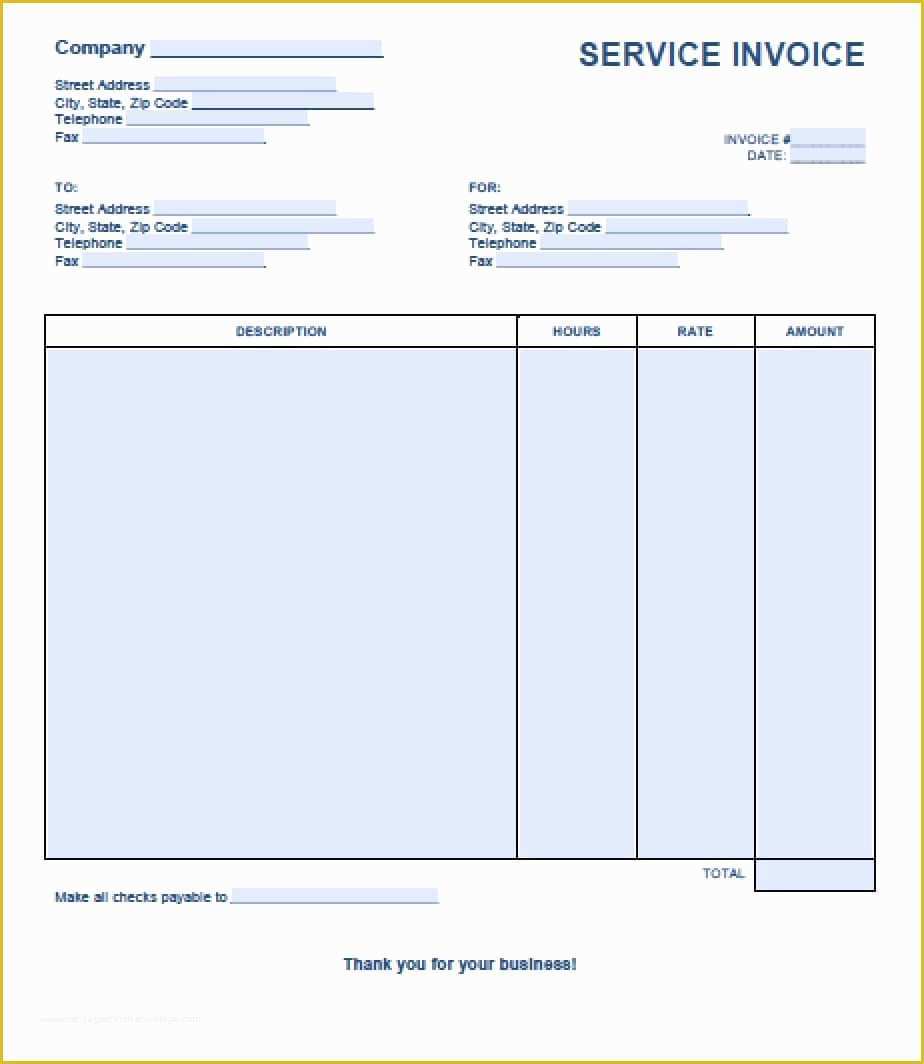Free Service Invoice Template Download Of Free Service Invoice Template Excel Pdf