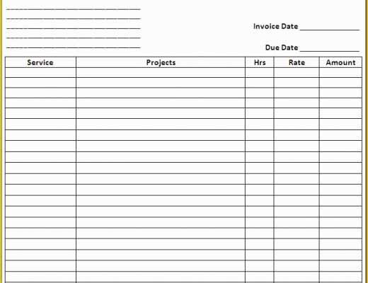 Free Service Invoice Template Excel Of 39 Best Templates Of Service Billing Invoice Examples