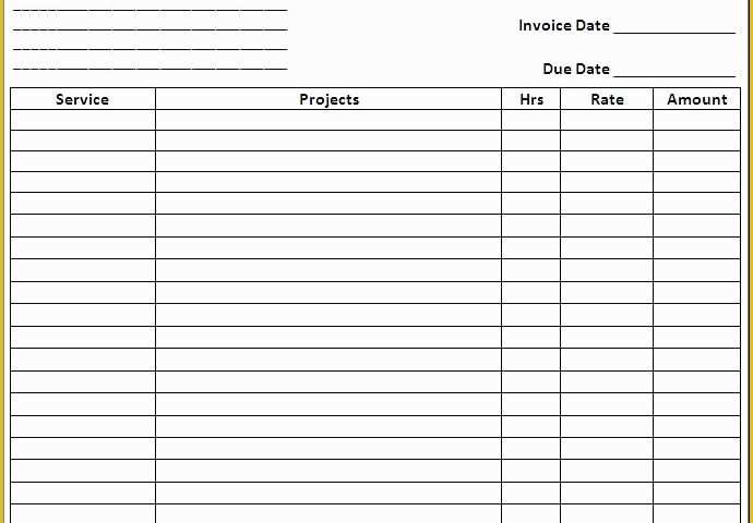 Free Service Invoice Template Excel Of 39 Best Templates Of Service Billing Invoice Examples