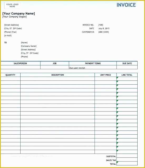 Free Service Invoice Template Excel Of Excel Template for Invoice