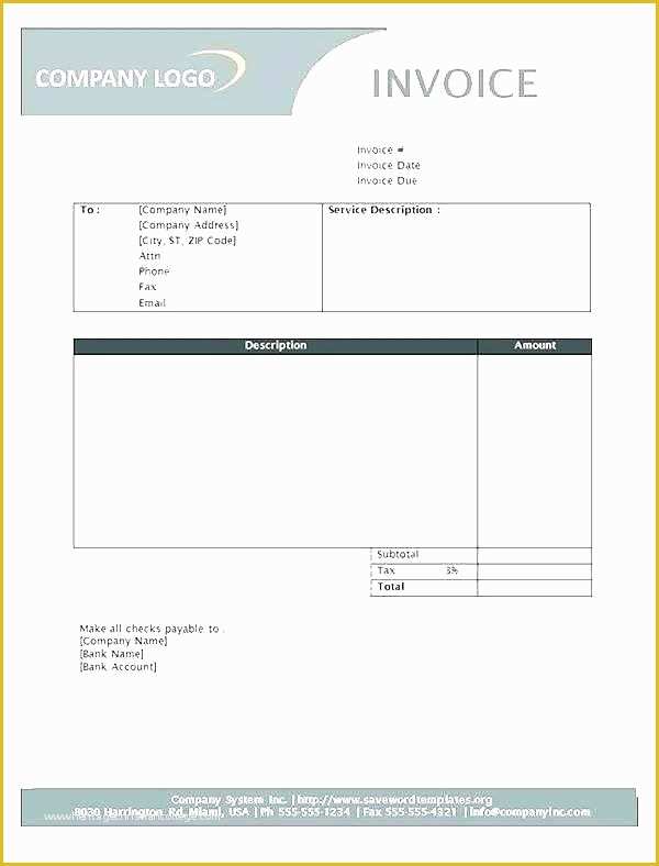 Free Service Invoice Template Excel Of Service Invoice Template Free New for Cleaning Design