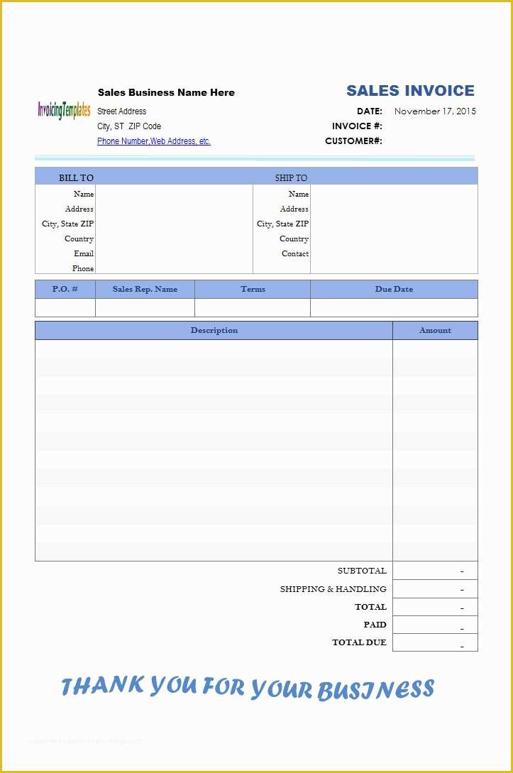 Free Service Invoice Template Open Office Of Free Invoice Template Open Fice – Amandae