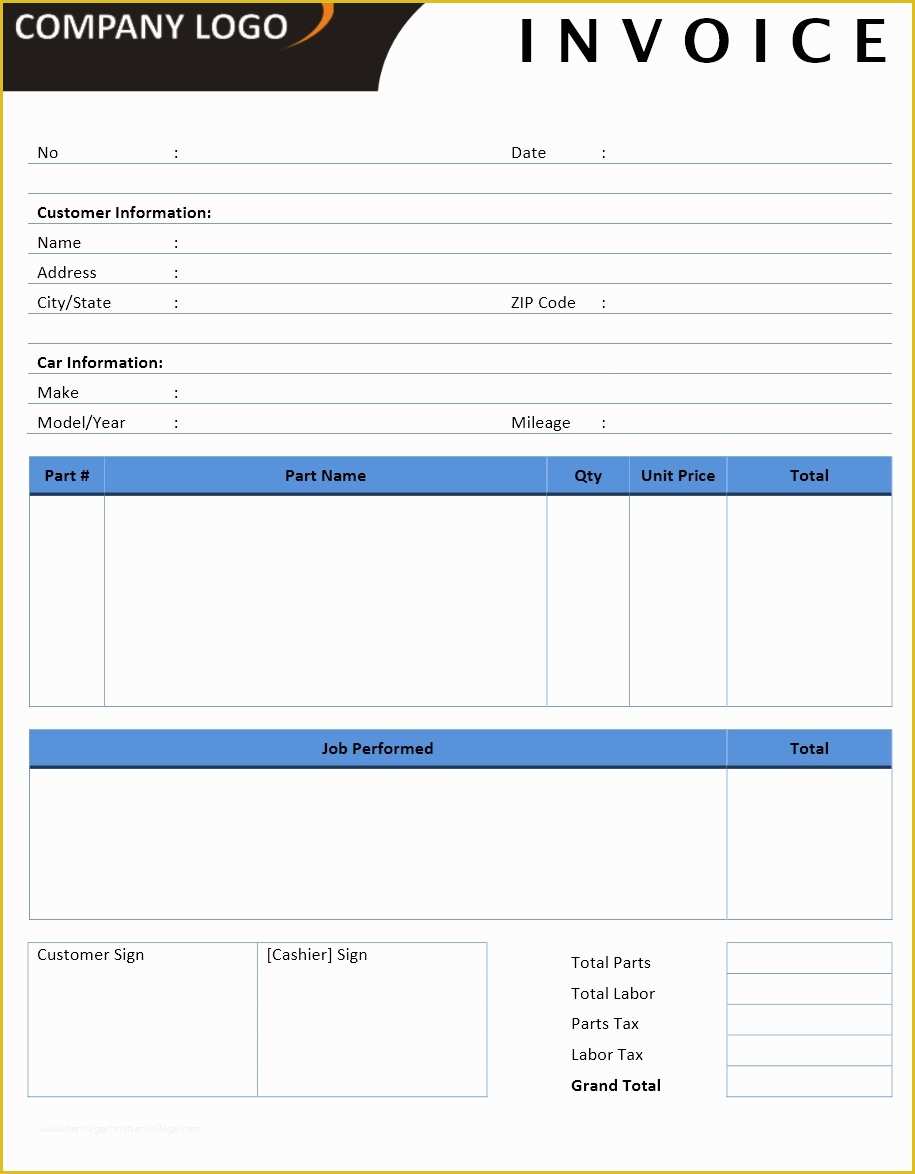 Free Service Invoice Template Open Office Of Invoice Templates