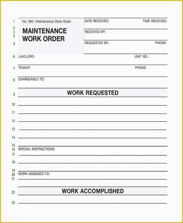 Free Service order Template Of 28 Work order Templates Ai Psd