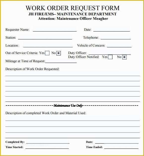 Free Service order Template Of Work order Template 16 Download Free Documents In Pdf