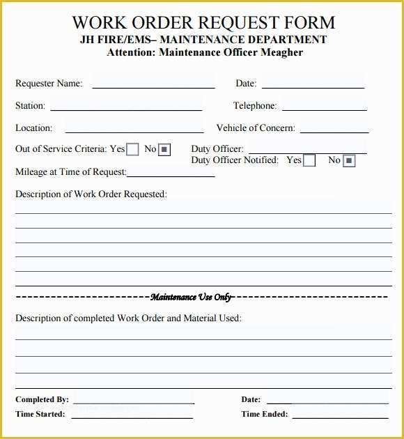 Free Service order Template Of Work order Template 16 Download Free Documents In Pdf