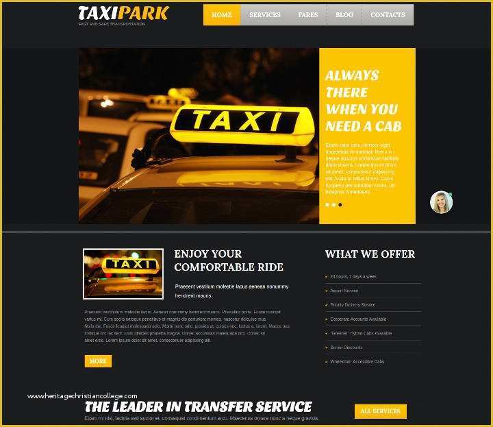 Free Service Website Templates Of 19 Taxi Website Templates Line City Service