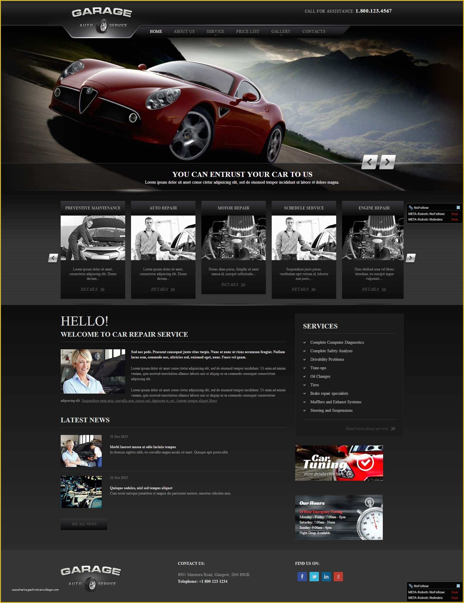 Free Service Website Templates Of 22 Best Premium Car Website Templates