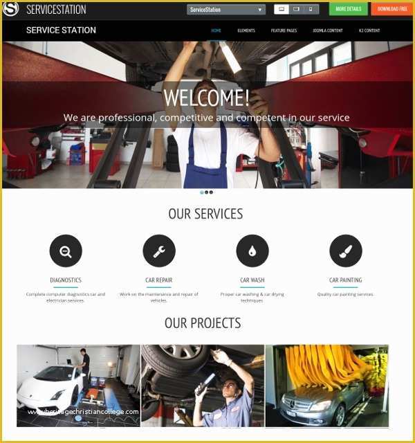 Free Service Website Templates Of 25 Auto Repair Website themes & Template