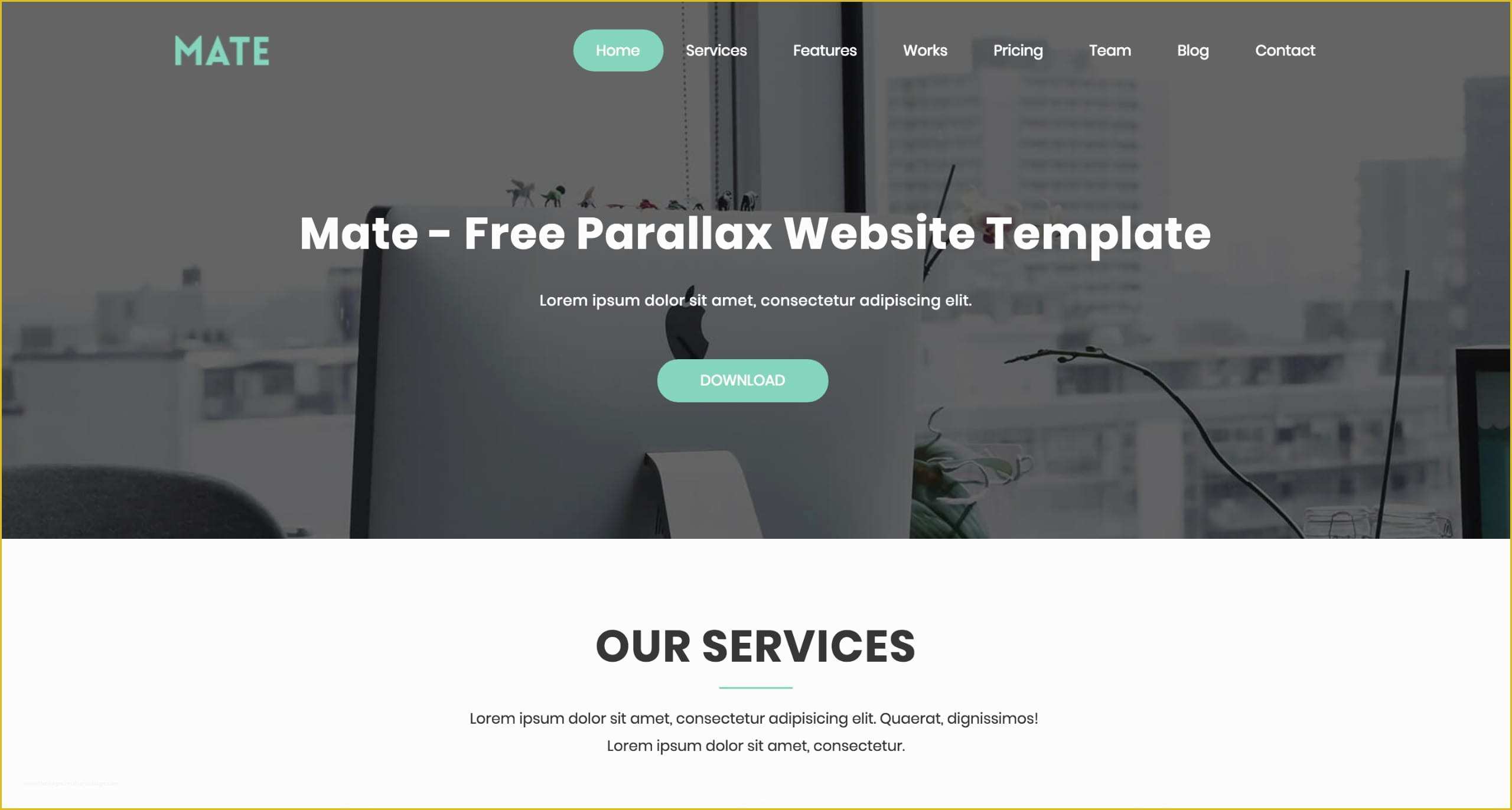 Free Service Website Templates Of Mate Free E Page Template Download and Review