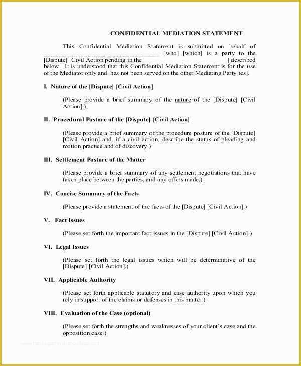 Free Settlement Statement Template Of 15 Free Settlement Statement Templates Ms Fice Documents