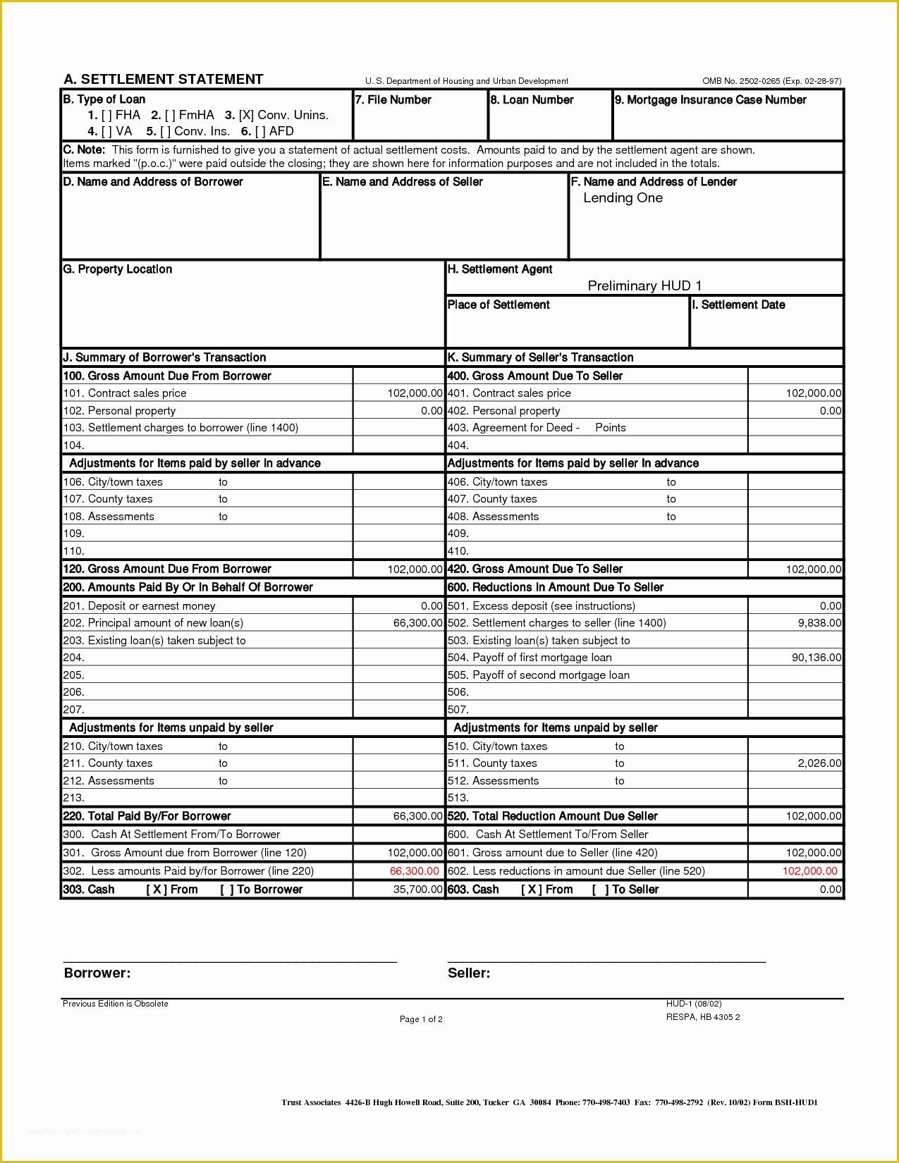 Free Settlement Statement Template Of Hud Settlement Statement Best Template Collection