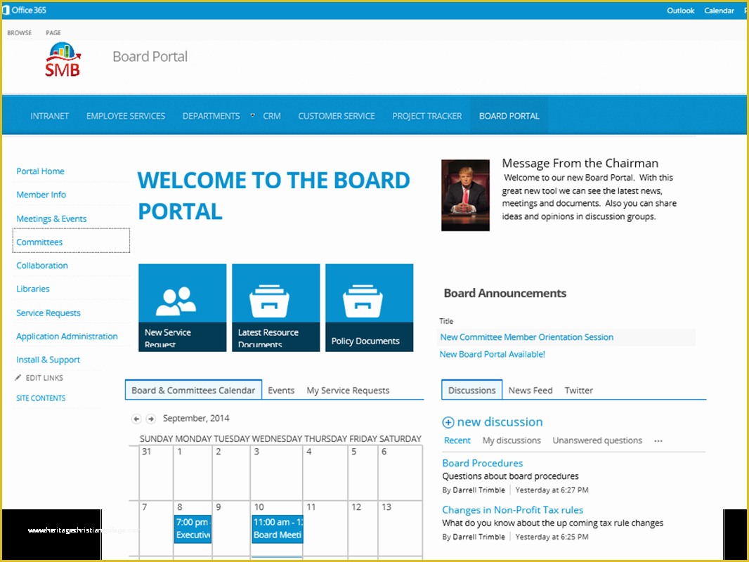 Free Sharepoint Hr Template Of Board Portal Template for Fice 365 Point New Site