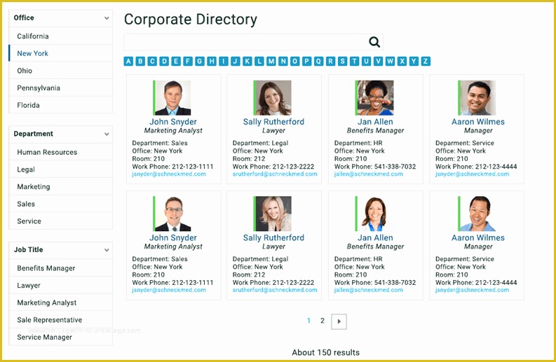 Free Sharepoint Hr Template Of Build A Corporate Directory with Point Search Gate