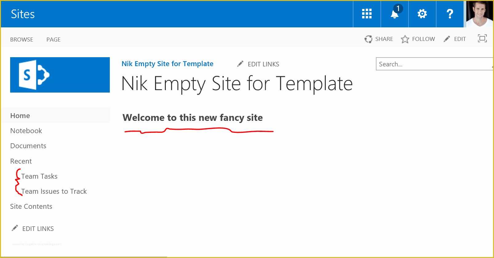 Free Sharepoint Site Templates Of Create New Site From Custom Web Template In Fice 365