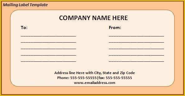 Free Shipping Label Template Of Free Printable Return & Mailing Address Label Template