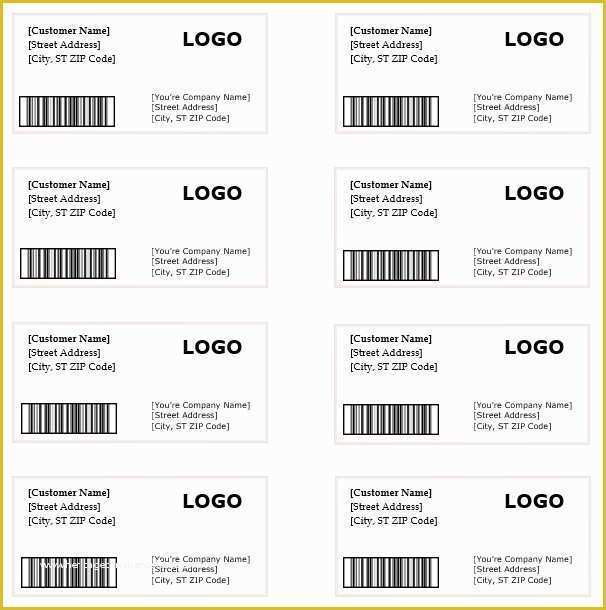 Free Shipping Label Template Of Shipping Label Template – Microsoft Word Templates
