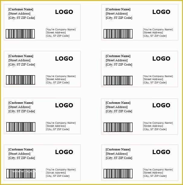 Free Shipping Label Template Of Shipping Label Template – Microsoft Word Templates