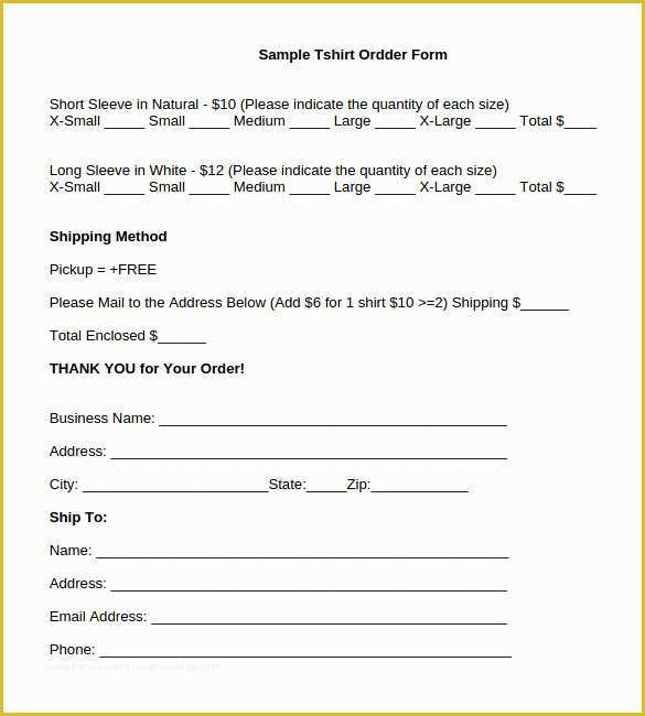 Free Shirt order form Template Of 26 T Shirt order form Templates Pdf Doc