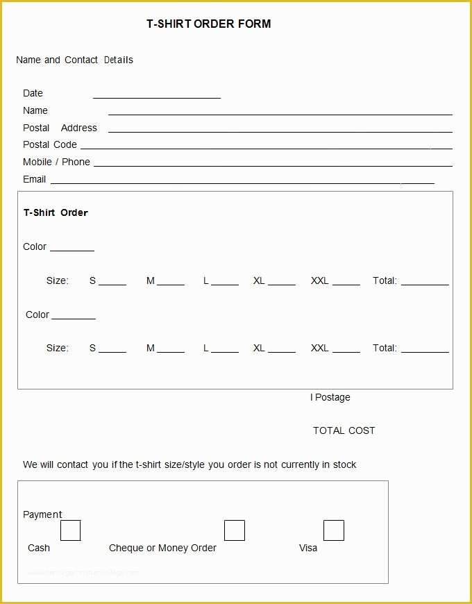 Free Shirt order form Template Of 26 T Shirt order form Templates Pdf Doc
