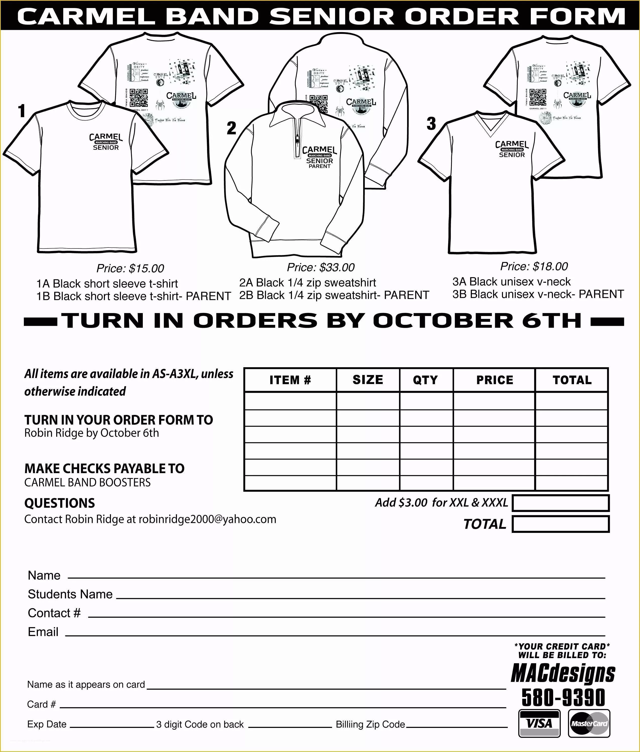 Free Shirt order form Template Of T Shirt order form 6 Free Templates