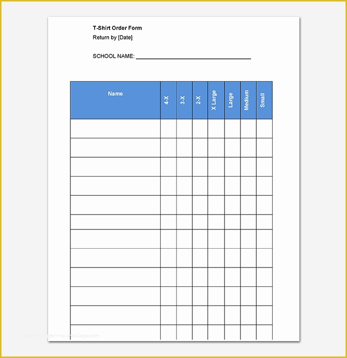 Free Shirt order form Template Of T Shirt order form Template 17 Word Excel Pdf